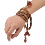Tibetansk Mala 108 Naturliga Pärlor Bön Buddha Buddhistisk Stretch Armband