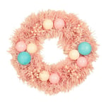 Cx-christmas Pink Wreath Colorful Ball Door Hanger B