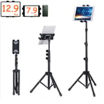Portable Floor Tablet Tripod Stand Holder Carrying for iPad 4.7-12.9 inch Height