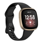 Bekvämt Fitbit Versa 4/ 3 band - Svart