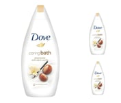 Dove Purely Pampering Shea Butter Caring Cream Bath 500ml x 3
