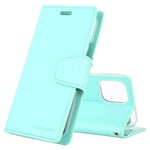 Scratch Resistant Genuine Leather Case Horizontal Flip Leather Case With Holder And Card Slots All Buttons and Ports Are Easy To Access, for IPhone 11 (Color : Mint Green)