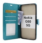 Crazy Horse Wallet Nokia G60 5G (Turkos)