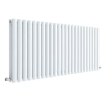 Hudson Reed Revive Double Horizontal Radiator 600mm H x 1398mm W Gloss White