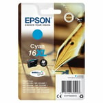Original Epson 16XL, Cyan Ink Cartridge, WF-2540W, WF-2630WF, WF-2650DWF, T1632
