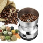 【𝐇𝐚𝐩𝐩𝒚 𝐍𝐞𝒘 𝐘𝐞𝐚𝐫 𝐆𝐢𝐟𝐭】Electric Coffee Grinder, Stainless Steel Electric Spice Coffee Nut Grain Herb Grinder Crusher Mill Blender Kitchen Tool(Silver)