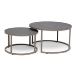 Hillerstorp - Jet Set Rund Utesatsbord Beige