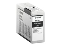 Epson T8501 - 80 ml - photo noire - originale - cartouche d'encre - pour SureColor P800, P800 Designer Edition, SC-P800