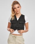 Urban Classics Ladies Short Tactical Vest black (Svart, 3XL) 3XL Svart