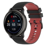 Garmin Venu 2 / VivoActive 4 etc. Tvåfärgat klockarmband i silikon - Svart. Röd