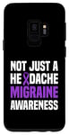Coque pour Galaxy S9 Not Just A Headache Migraine Awareness Wear Ruban violet