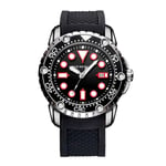 Genuine Hemsut Mens Homage Analogue Quartz Watch Black Red Smart Watches Date UK