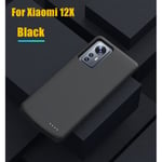 Mi 12X Noir-Coque de chargeur de batterie 6800Mah, étui de téléphone pour Xiaomi Mi 12 Power Bank Mi 12X Mi12