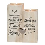 MNJM To My Bestie - Thank You For Being My Unbiological Sister - Candle Holder Include Candle New