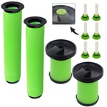 Green Vacuum Filters + Fresheners for GTECH System Air Ram Multi Cordless K9 MK2