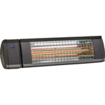 Heat1 infrarød varmelampe m/fjernkontroll, 660-2000W, antrasitt