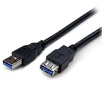 StarTech.com 2m Black SuperSpeed USB 3.0 Extension Cable A to A - Male to Female