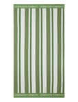 Striped Cotton Terry Beach Towel Home Textiles Bathroom Textiles Towels & Bath Towels Beach Towels Green Lexington Home