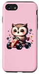 iPhone SE (2020) / 7 / 8 Adorable Owl Riding Go-Kart Cute On Pink Case