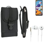 For Samsung Galaxy A21 + EARPHONES Belt bag outdoor pouch Holster case protectio
