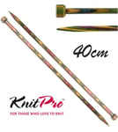 Knitpro Symfonie Wood Straight / Single Point Knitting Needles - 40cm Length