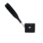 Wolf Mimi Collection Leather Black Earpods Case with Wristlet