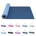 Good Nite Tapis de yoga de gymnastique et de pilates antidérapant pour femme 6 mm d'épaisseur avec sangle de transport TPE 183 x 61 x 0,6 cm