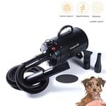 Stepless Adjustable Speed & Temperature Pet Grooming Hair Dryer, Quiet Pet Hair Dryer, Hair Dryer for Dogs, Cats And Pets Large And Small, 3 Nozzle Pet Blow Dryer, 600W-2800W