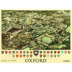 Wee Blue Coo Travel Oxford England British Railways Crest Coat Of Arms Heraldry Canvas Print