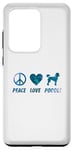 Coque pour Galaxy S20 Ultra Peace Love Caniche Funny Cute Dog Lover Pet Lover