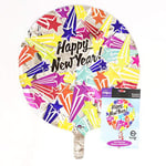 Amscan 3145101 – Ballon gonflable New Year Bright Stars, diamètre 45 cm, Happy New Year, ballon à l'hélium, pour fête, décoration, Nouvel An
