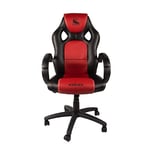 Konix Drakkar Chaise de Bureau Gaming Jötun - Inclinaison siège 15° - Cuir polyuréthane Lisse - Noir et Rouge