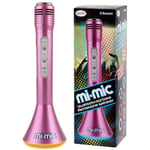 Mi-Mic Karaoke Microphone Speaker With Bluetooth And LED Light Pink TY5899PK