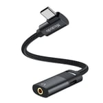 USB-C to AUX mini jack 3.5mm + USB-C adapter, Mcdodo CA-1880 (black) 