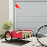 vidaXL Cykelvagn röd oxfordtyg och järn 94174