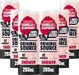 Original Source Vanilla & Raspberry Shower Gel, 6x250 ml