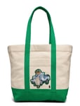 Canvas Medium Polo Bear Tote Bags Totes Multi/patterned Polo Ralph Lauren