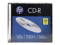 Hp Hp Cd-R, Cre00085-3, 69310, 10-Pack, 700Mb, 52X, 80Min., 12Cm, Bez Możliwości Nadruku, Slim Case, Do Archiwizacji Danych