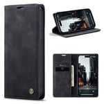 CaseMe Slim Plånboksfodral iPhone 15 Pro Svart