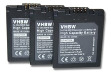 vhbw 3x Batterie compatible avec Leica D-Lux appareil photo digital reflex APRN (500mAh, 3,6V, Li-ion)