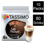 Tassimo Coffee Pods Baileys Latte Macchiato 10 Packs (80 Drinks)