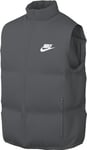 NIKE FB7373-068 M NK TF CLUB PUFFER VEST Jacket Men's IRON GREY/WHITE Size S