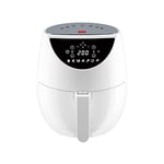 Sensio Home Super Chef 3.5L White Digital Air Fryer, Stylish Family Size Healthy Cooking, Super Fast Air Circulation, 7 Presets Plus Timer Function,1500W Multifunctional Oil Free Low Fat Cooking