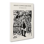Der Pfadfinder By Ernst Ludwig Kirchner Exhibition Museum Painting Canvas Wall Art Print Ready to Hang, Framed Picture for Living Room Bedroom Home Office Décor, 30x20 Inch (76x50 cm)
