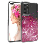 For Huawei P40 Phone Case Liquid Glitter cover Protection Cover Pink