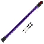 Cheerhom Telescopic Quick Release Rigid Rod Compatible with Dyson V7 V8 V10 V11 V15 Stick Cleaners, Vacuums Attachment Extension Tube with Two Small 2-in-1 Brushes, Purple