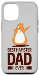 Coque pour iPhone 12/12 Pro Best Hamster Dad Ever Dabbing Hamster doré