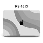 Convient pour housse de protection pour ordinateur portable Apple avec coque de peinture de ligne de visage macbook air13pro 16 pouces étui de protection-RS-1513 (blanc) - 2023air15 (A2941)