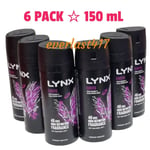 LYNX EXCITE DEODORANT BODYSPRAY 48 Hours High Definition Fragrance 150Ml,6 PACK