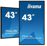 iiyama ProLite Platt skärm för digital skyltning 108 cm (42.5") LCD Wi-Fi 500 cd/m² 4K Ultra HD Svart Inbyggd processor Android 11 24/7